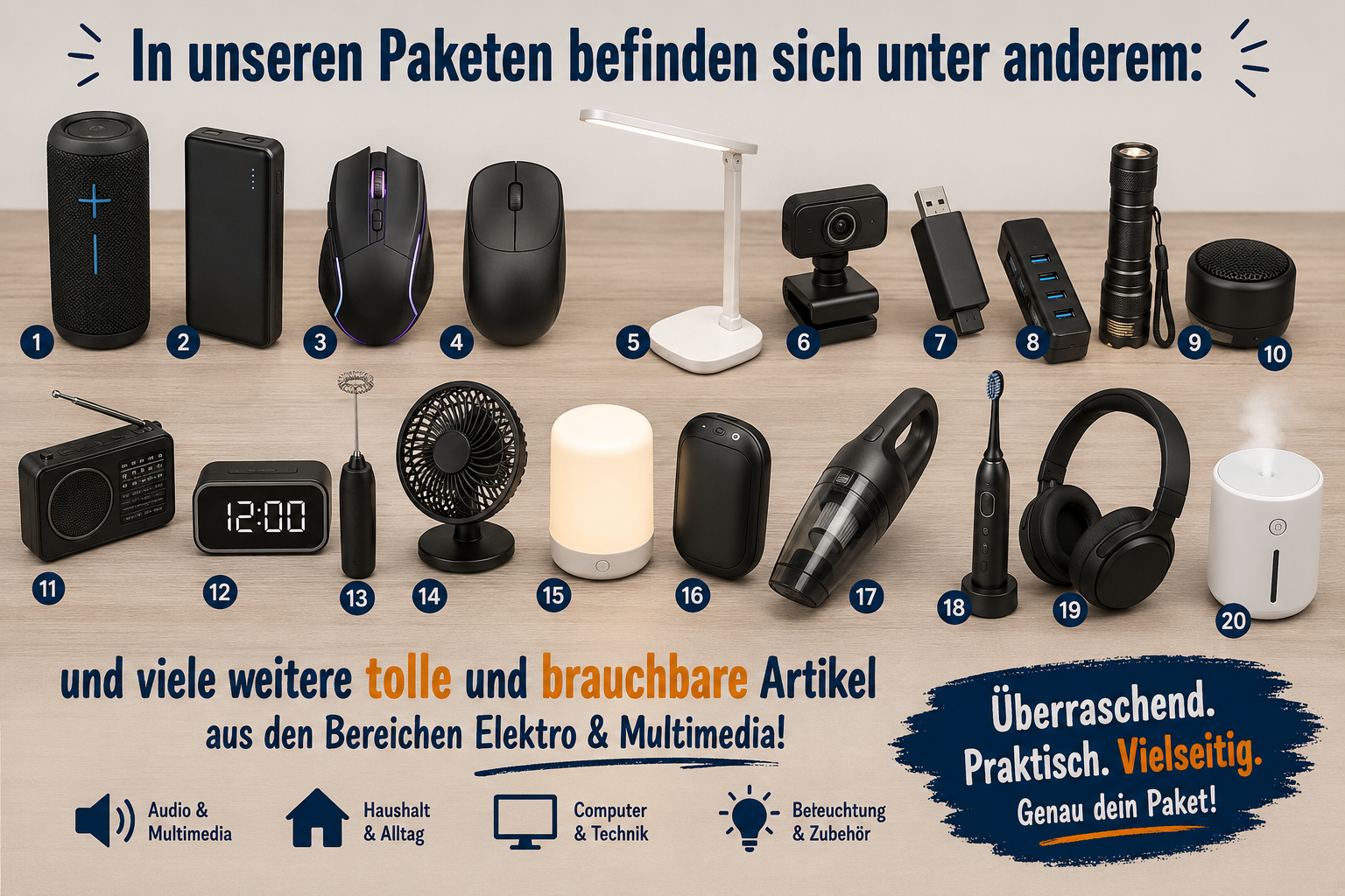 Elektro &amp; Multimedia Mystery-/Überraschungspaket - Elektronik-Artikel als Mystery Paket – Wert immer höher als Einkaufspreis!!