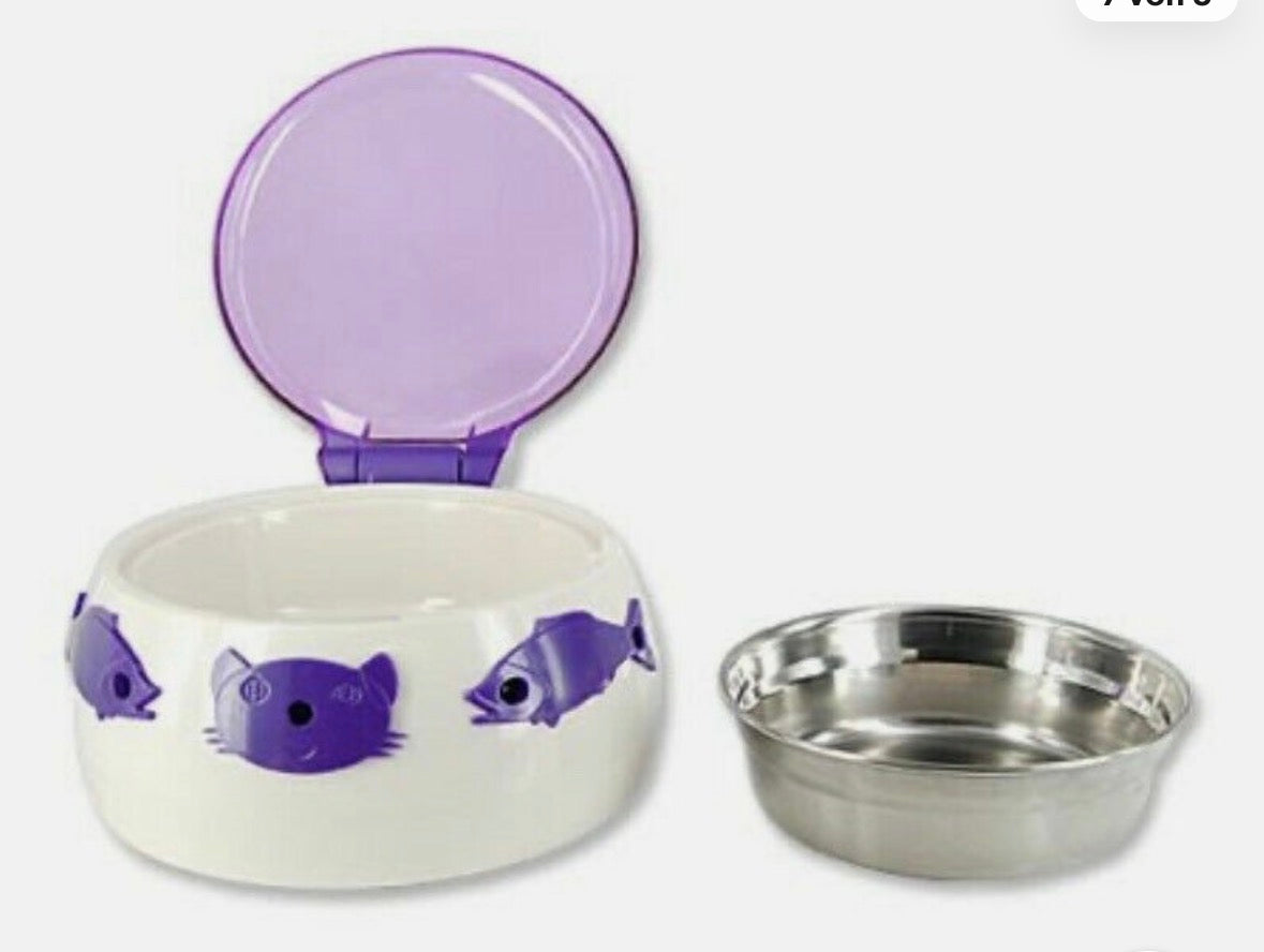 🐾 Auto-Dish Edelstahl Futternapf mit automatischem Deckel – für Hunde, –  Schnapper-Preise