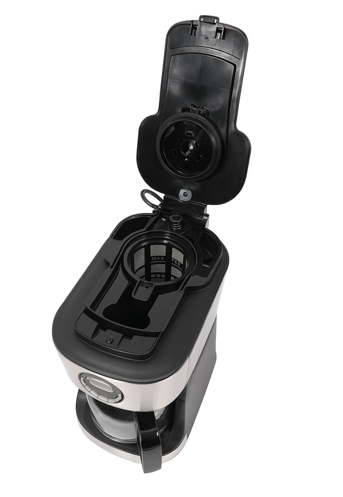 Warenkraft Kaffeemaschine (Vollautomat) mit Mahlwerk 1,8L – 2-in-1 Bohnen & Pulver, 12 Tassen