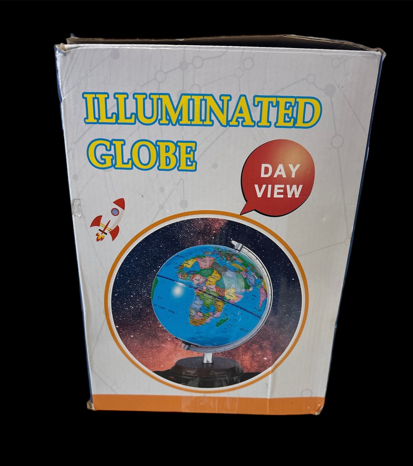 Beleuchtete Weltkugel mit Ständer, wiederbeschreibbar, beleuchteter Globus für Kinder, Weltkarte für interaktives Lernen, großer Globus-Licht mit Sockel und Ständer, beleuchtete Globus-Lampe