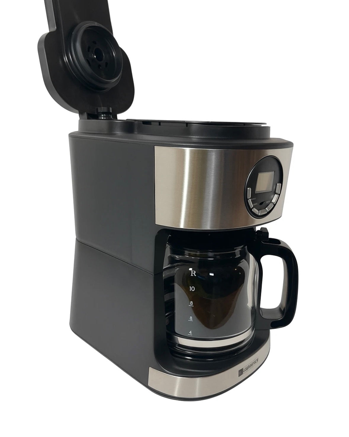Warenkraft Kaffeemaschine (Vollautomat) mit Mahlwerk 1,8L – 2-in-1 Bohnen & Pulver, 12 Tassen