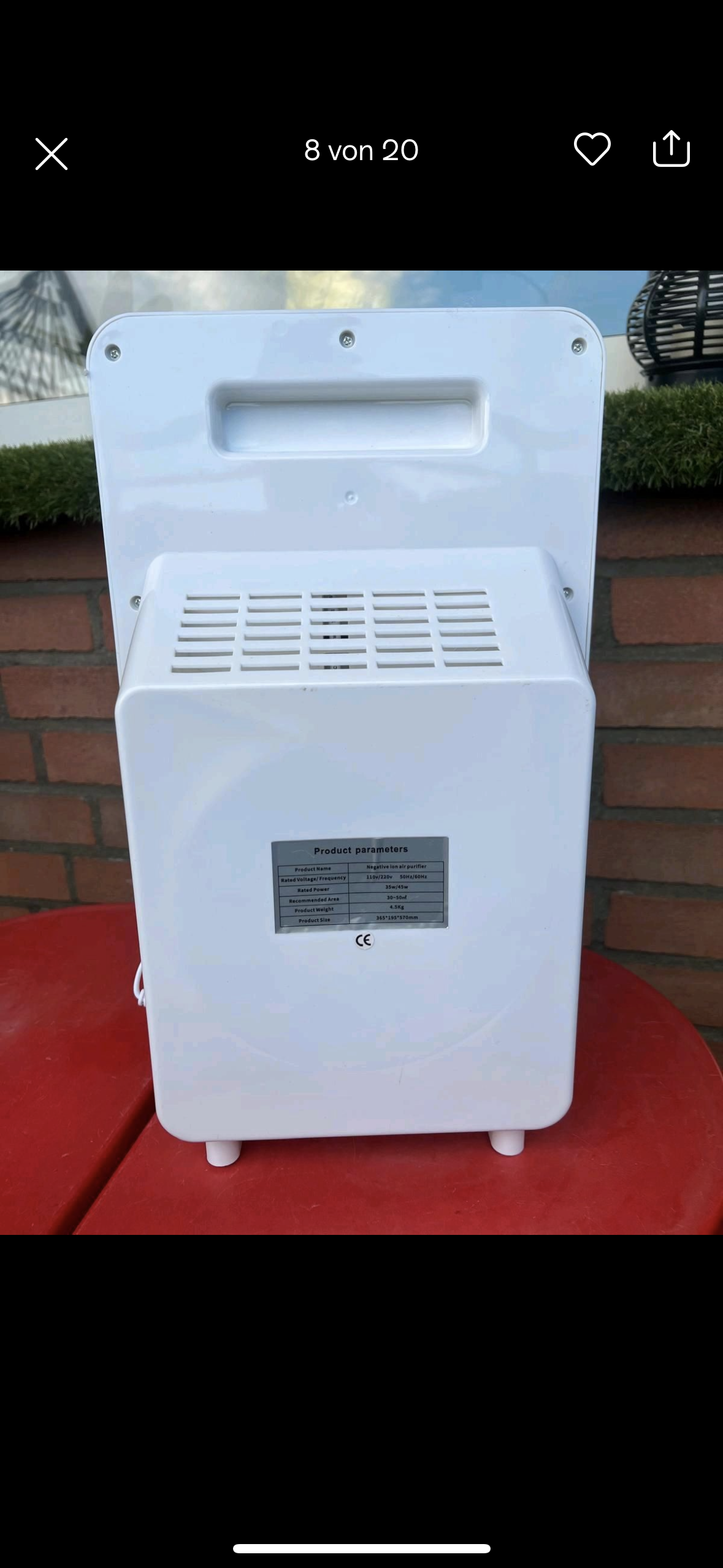 Luftreiniger für Zuhause, Schlafzimmer 40 m², leiser Luftreiniger, 51-150 m³/h, Luftfilter entfernt 99,9% von Gerüchen, Staub, Tierhaaren, Rauch, Pollen
- Neuware