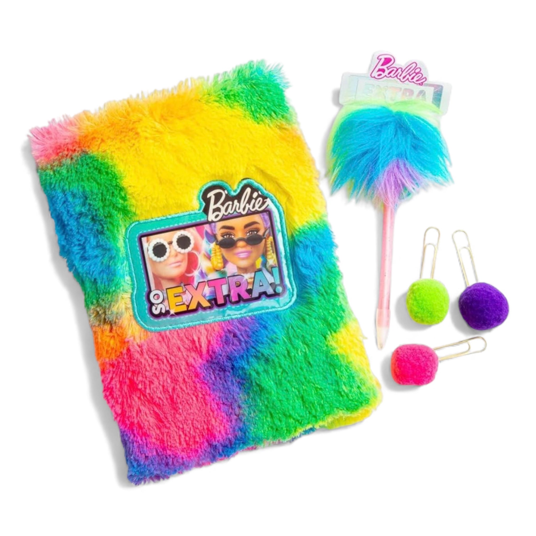 Barbie Extra – Flauschiges Tagebuch-Set: Dein stylisches Geheimnisbuch voller Glitzer & Kreativität!