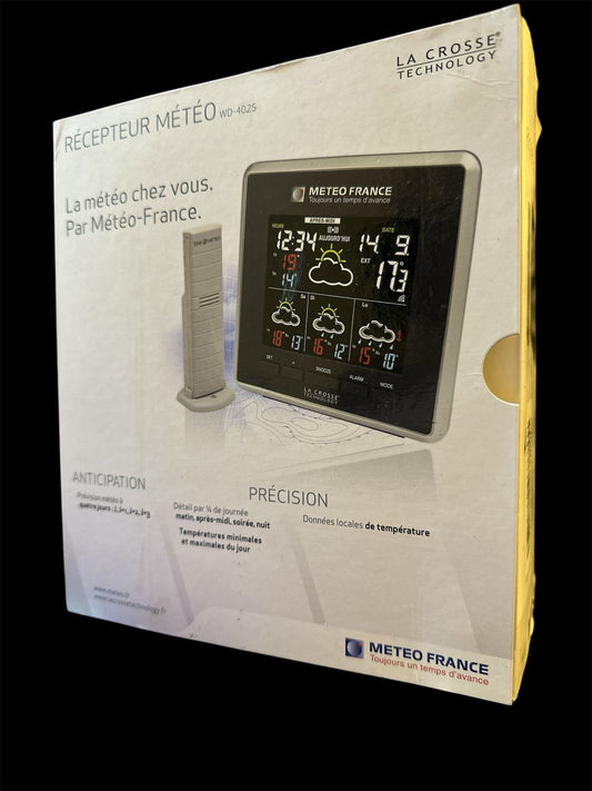 La Crosse WD-4025 Wetterdirekt Station, 13,5 x 6,4 x 12,9cm, schwarz-silber