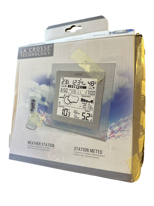 La Crosse WS 9257 Wetterstation  Quarzuhr Datums- und Wochentagsanzeige Innen- und Außentemperaturanzeige uvm