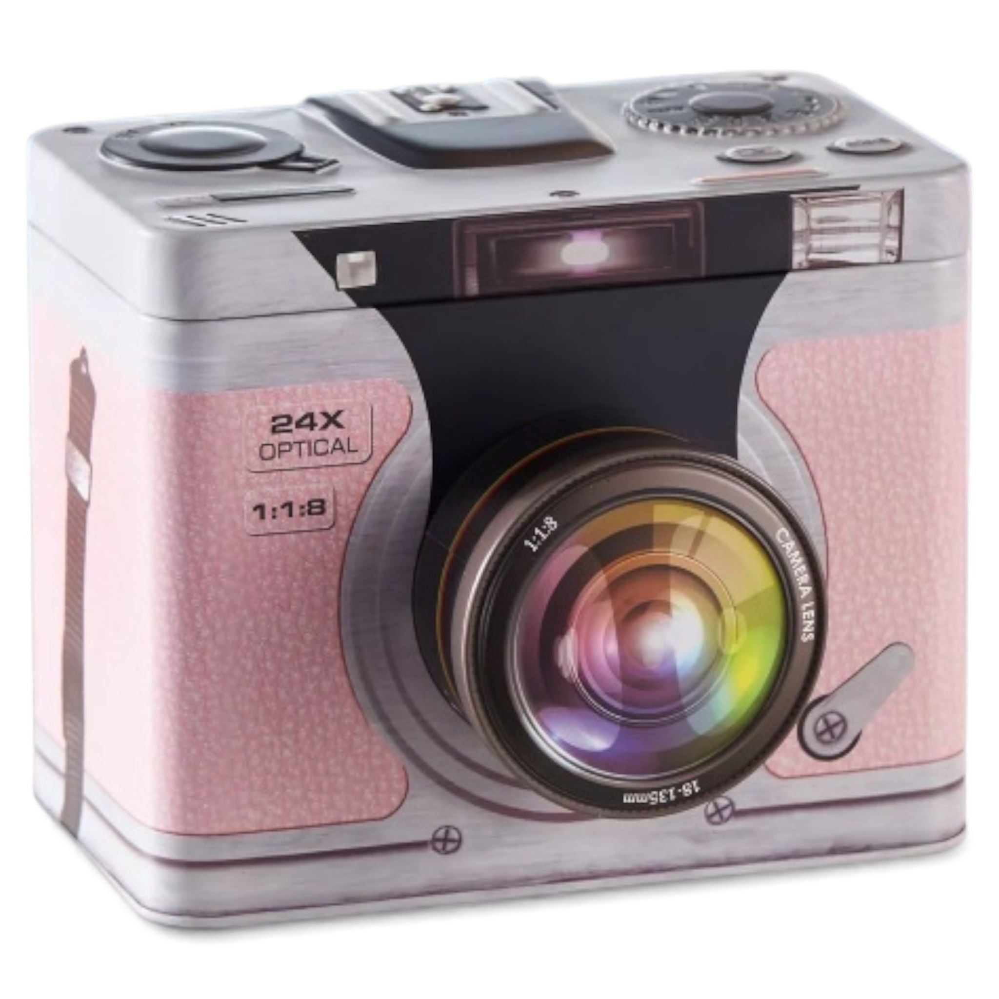 Blechdose und Vorratsdose * Kamera Design * 10cm x 18cm x 15cm * Vintage Memories Retro * 3D Design * Neuware