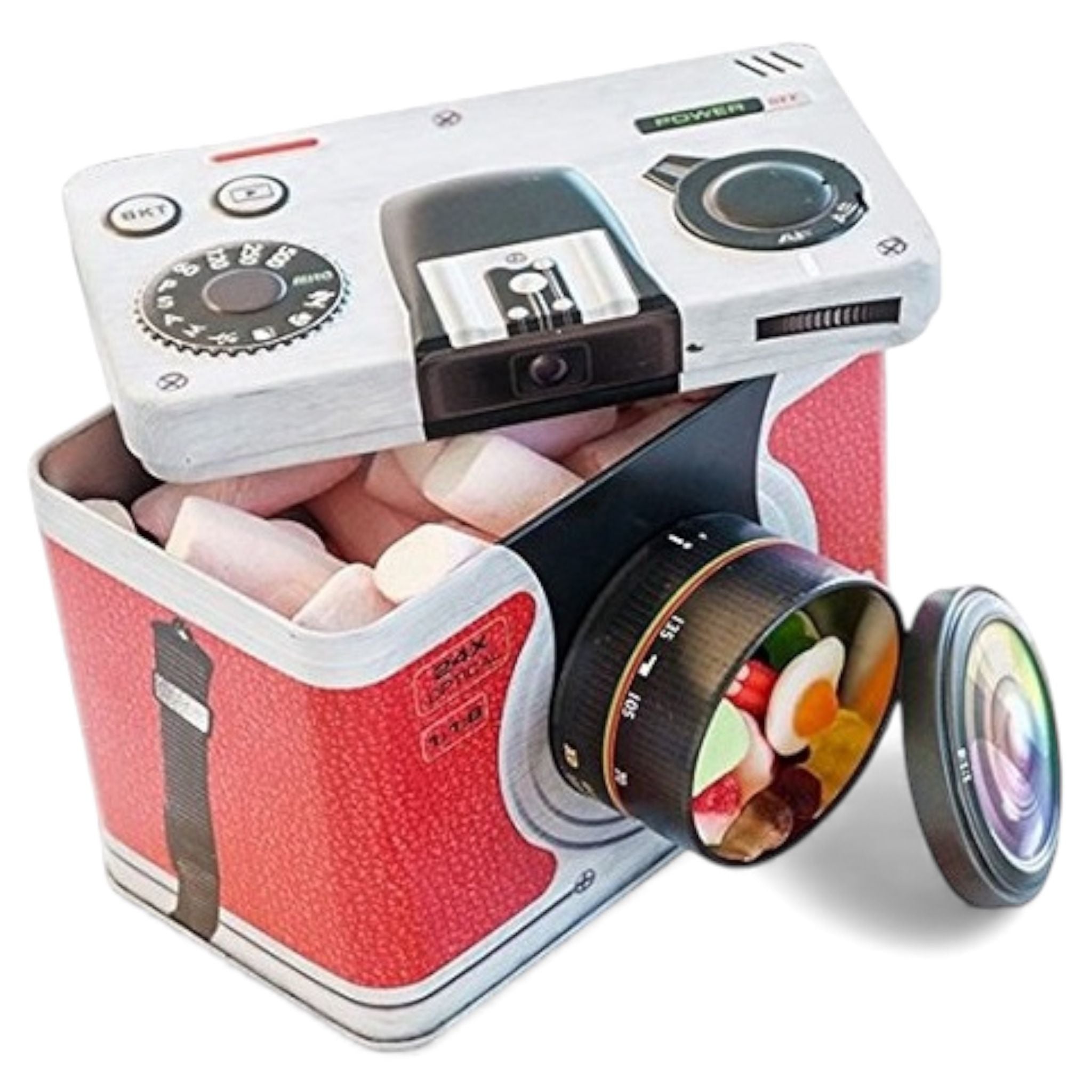 Blechdose und Vorratsdose * Kamera Design * 10cm x 18cm x 15cm * Vintage Memories Retro * 3D Design * Neuware