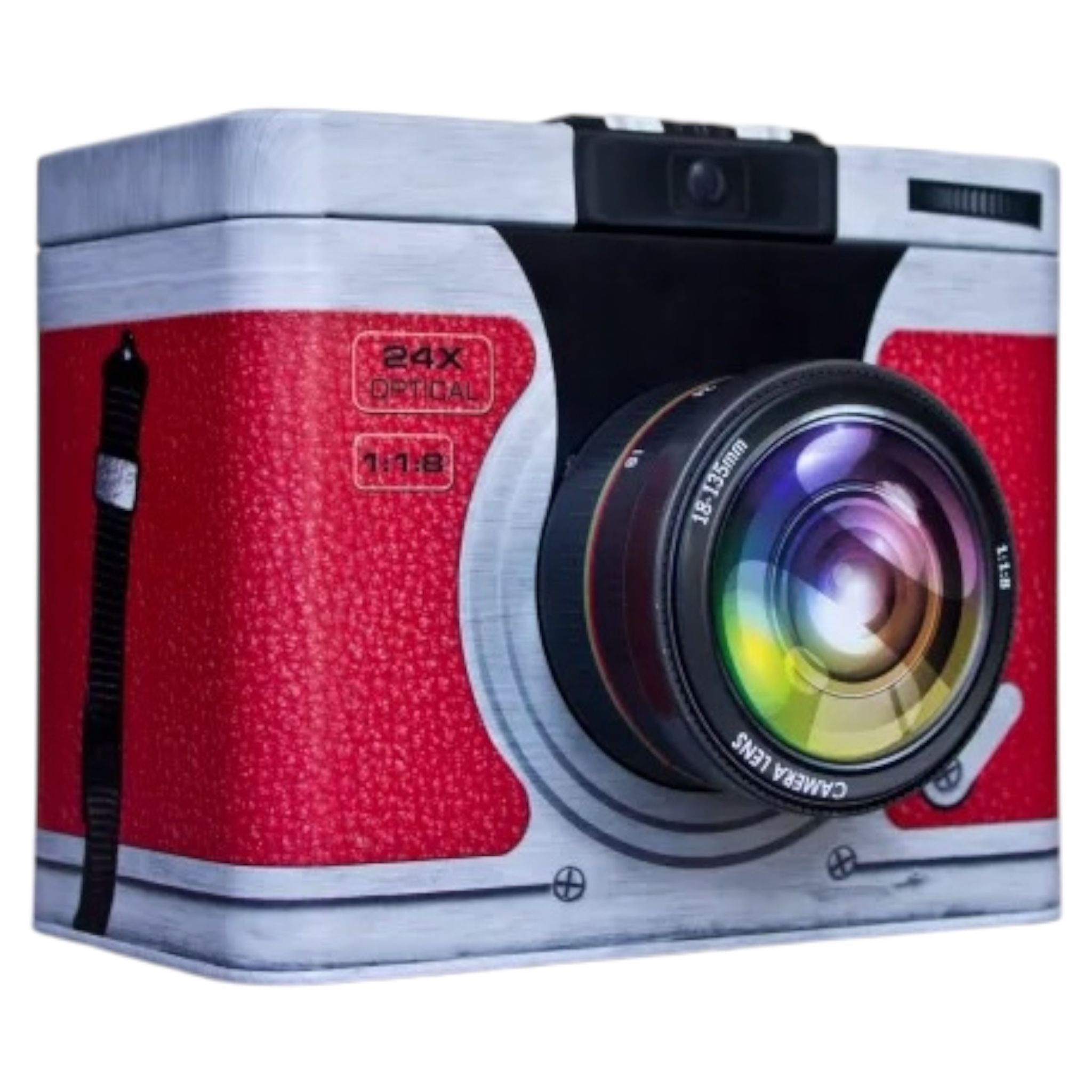 Blechdose und Vorratsdose * Kamera Design * 10cm x 18cm x 15cm * Vintage Memories Retro * 3D Design * Neuware