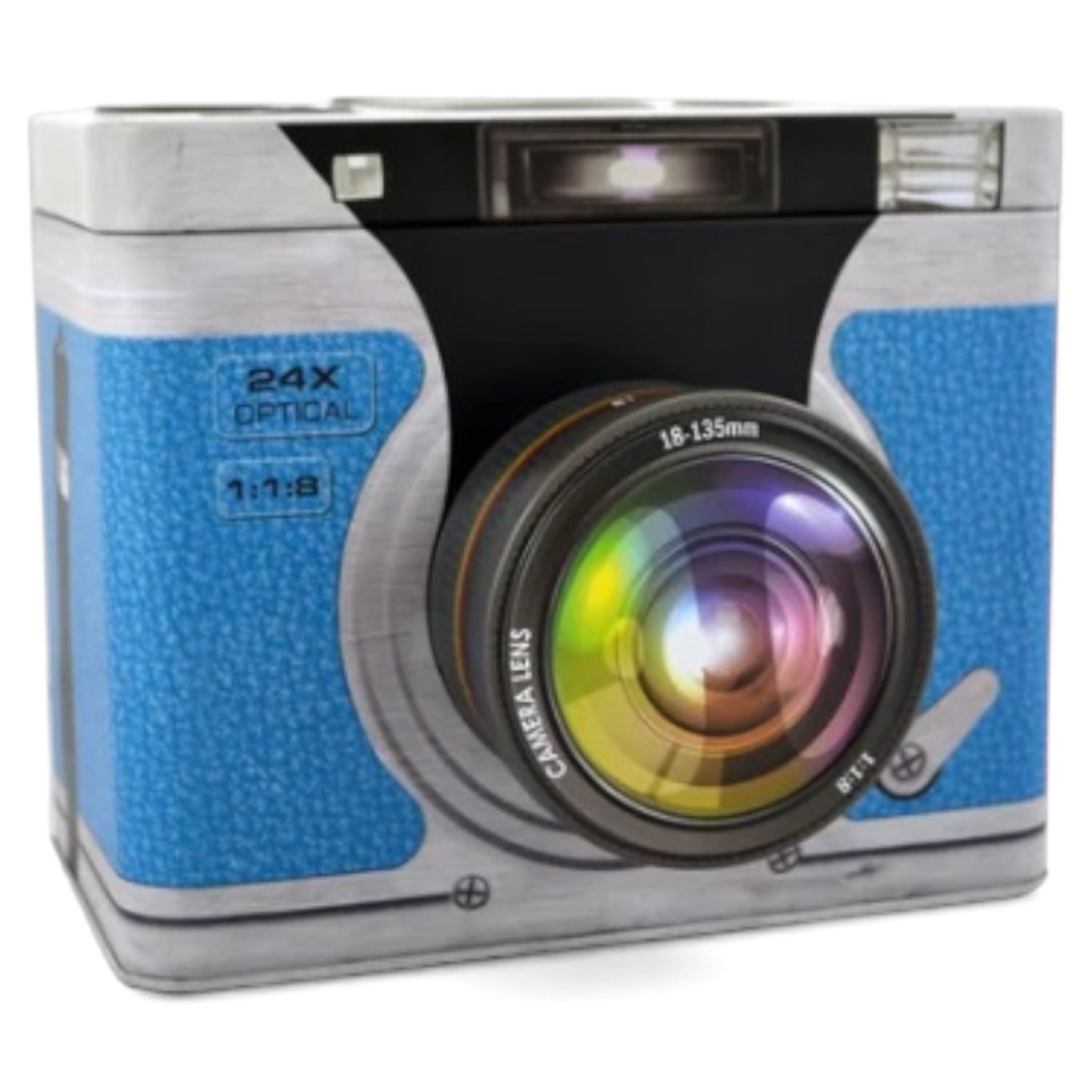 Blechdose und Vorratsdose * Kamera Design * 10cm x 18cm x 15cm * Vintage Memories Retro * 3D Design * Neuware