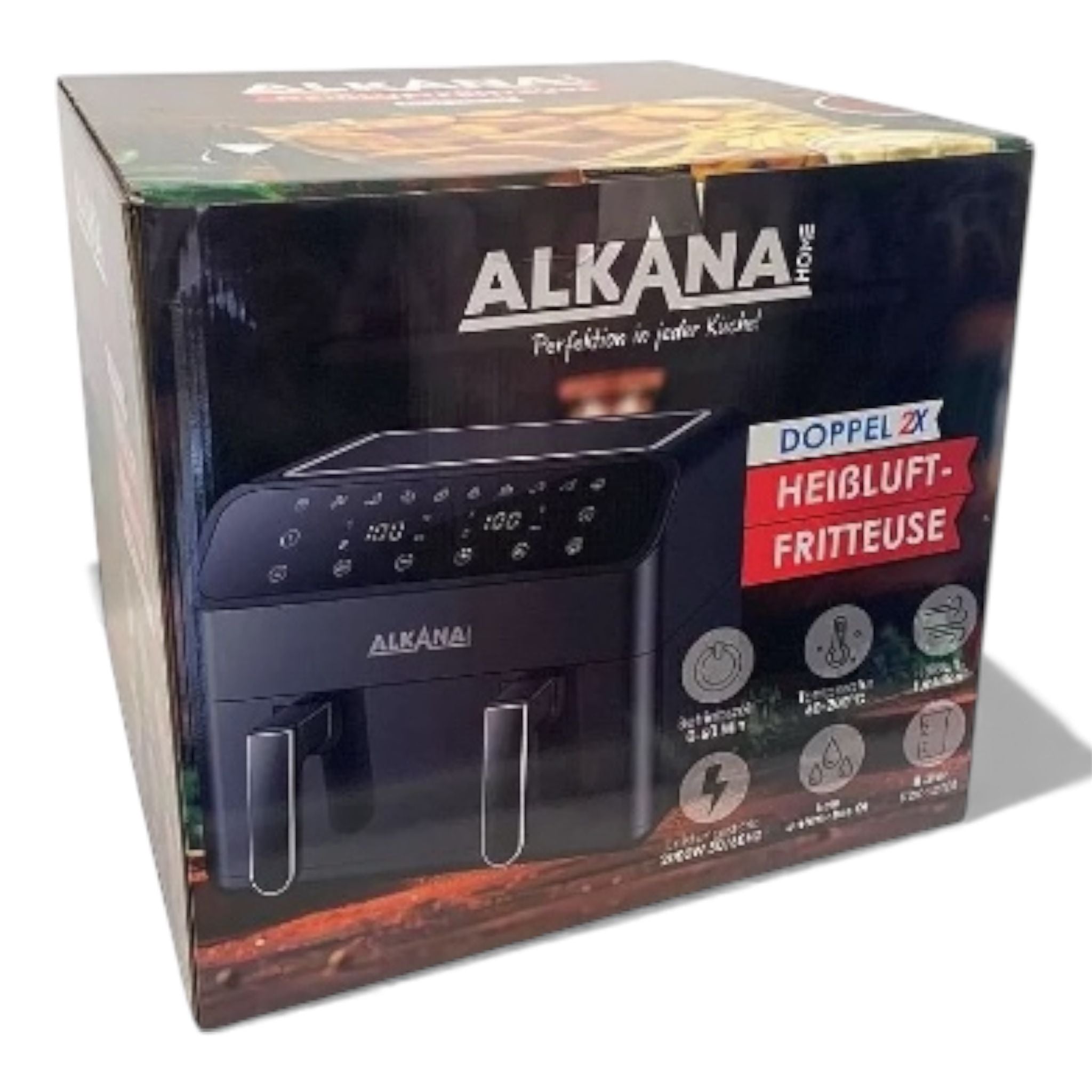 ALKANA ALK-3151 – Die moderne 8L Doppelkammer-Heißluftfritteuse für gesundes, knuspriges Kochen