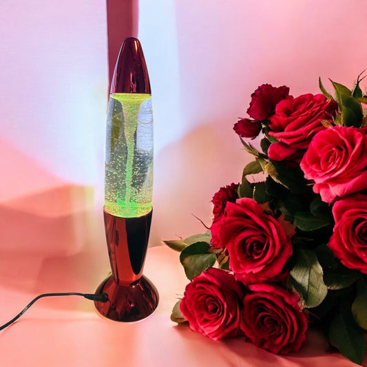 Tornado-Lampe, Farbe ROT, Dekorationslampe, automatischer Farbwechsel, LED Dekoration ,  USB-Kabel/batteriebetriebene Miniatursachen, 36 cm