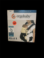 Ergobaby Babytrage-Set 360 Paket von Geburt an inkl. Neugeborenen Einsatz Easy Snug Grey - Black Camel