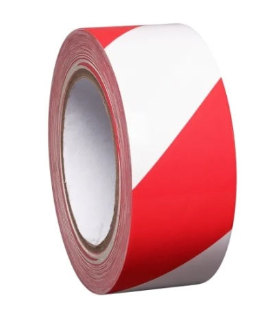 Kaiserkraft Bodenmarkierungsband aus Vinyl, zweifarbig (Rot / Weiß) 50 mm / 33m