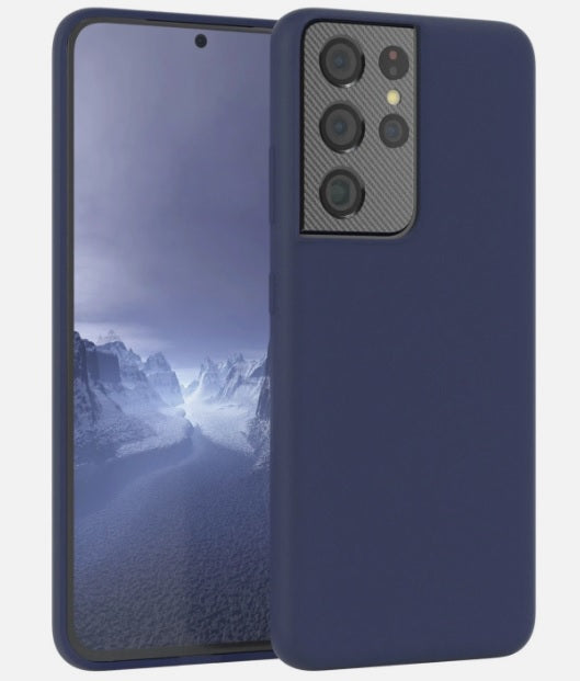 Samsung Galaxy S21 Ultra 5G Hülle Silikon Schutzhülle Premium Soft Blau