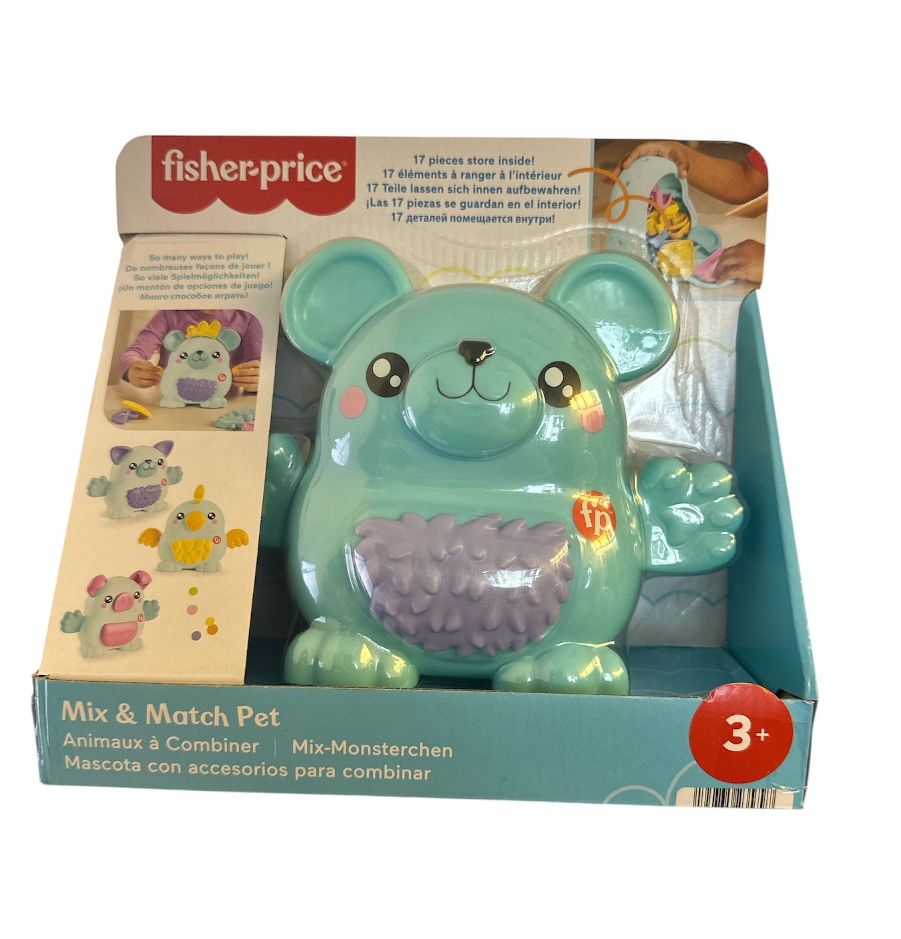 Fisher-Price Spielzeug für Kinder im Kindergartenalter FP Pets Tier zum Kombinieren, kreatives Bauset mit 18 Teilen zum Rollenspiel für Kinder ab 3 Jahren, HXP18