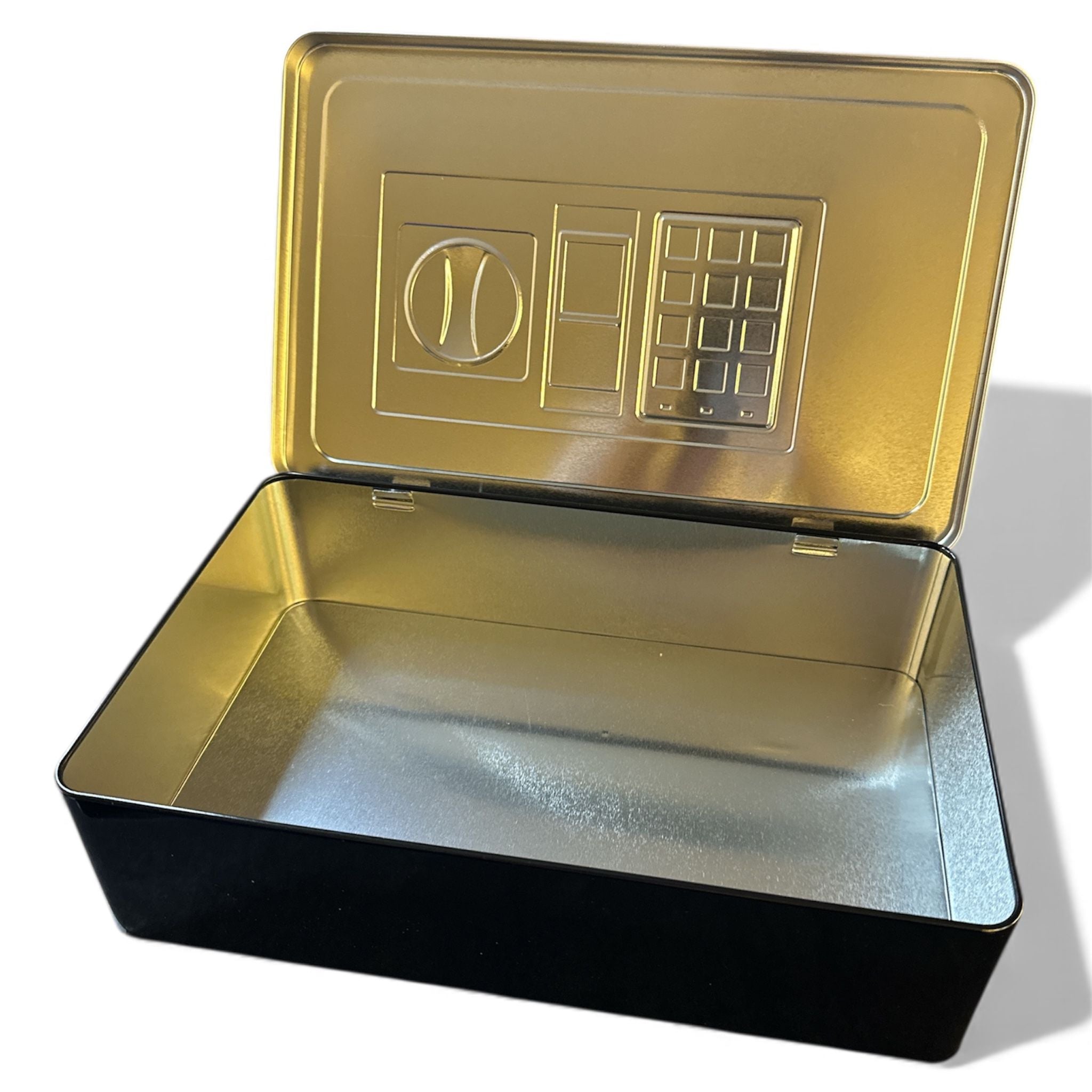 Blech-Vorratsdose "Tresor-Optik" – stilvoll & praktisch * 27cm x 17,5cm x 7cm * Neuware