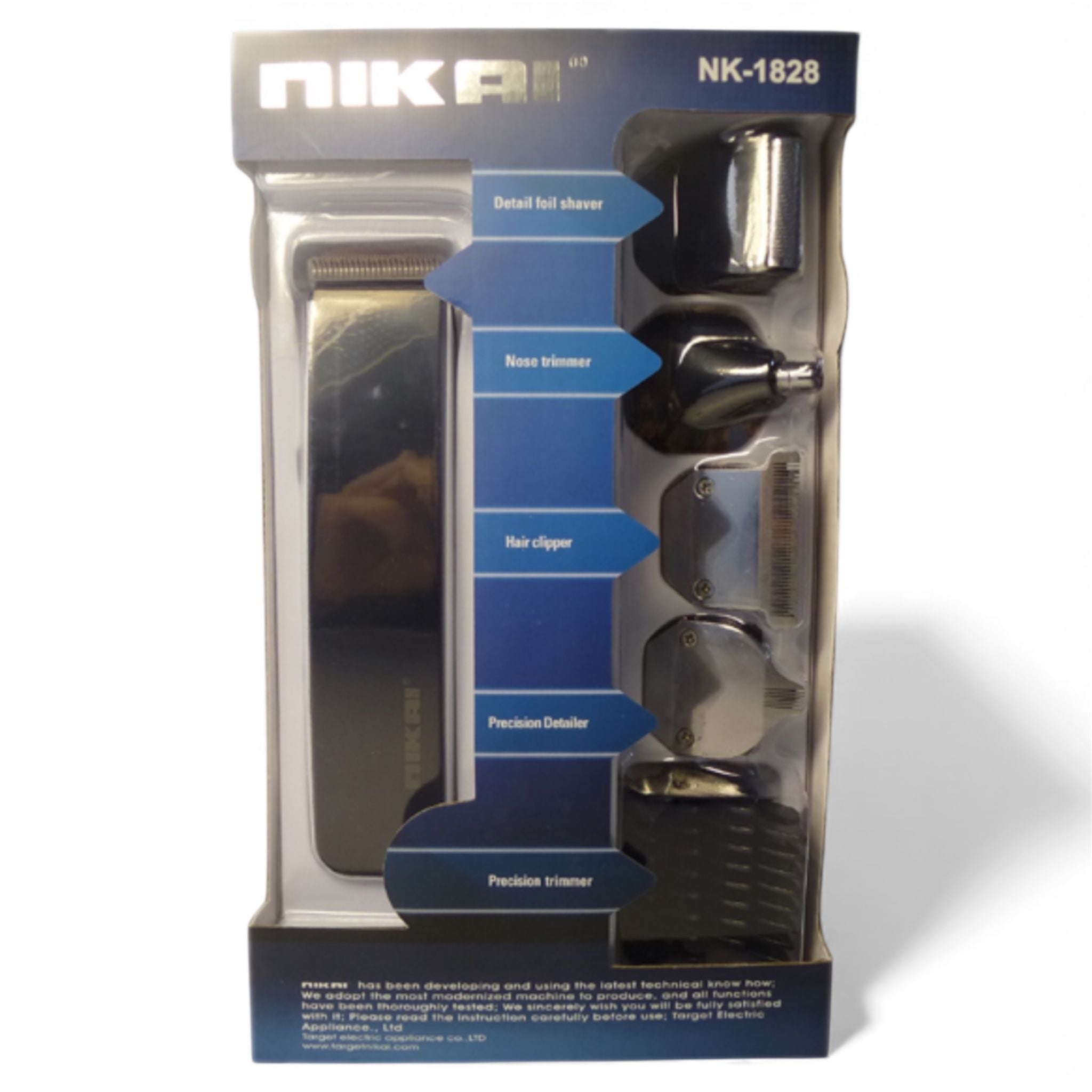 Nikai NK-1828 – Der 5-in-1 Haar- & Barttrimmer / Rasierer für Männer, die Wert auf gepflegten Stil legen