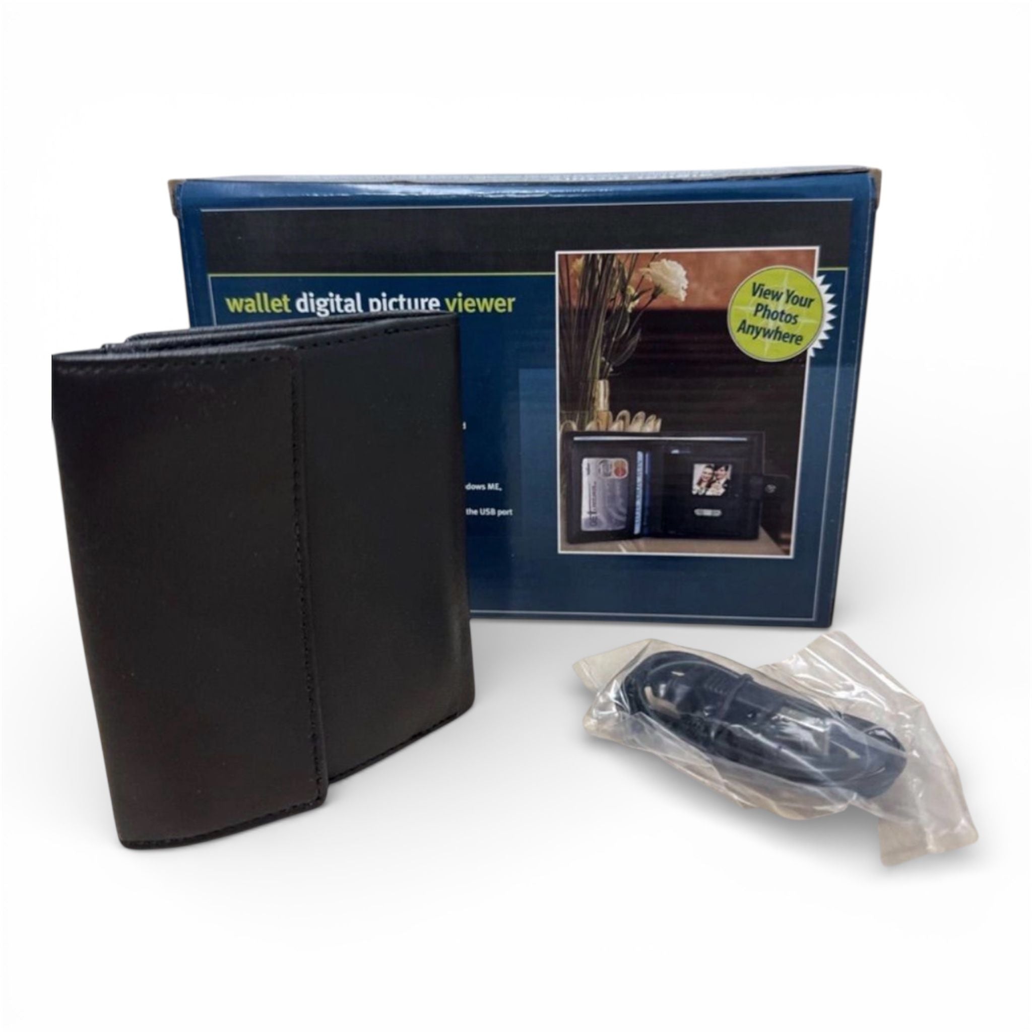 Digitale Ledergeldbörse, Geldbörse, Geldbeutel, Portmonee mit Digitalen Fotoalbum