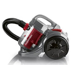 Leistungsstarker CLEANmaxx Zyklonstaubsauger mit 800 Watt, kompaktem Design und praktischem Zubehör für vielseitige Reinigung – in Schwarz-Rot