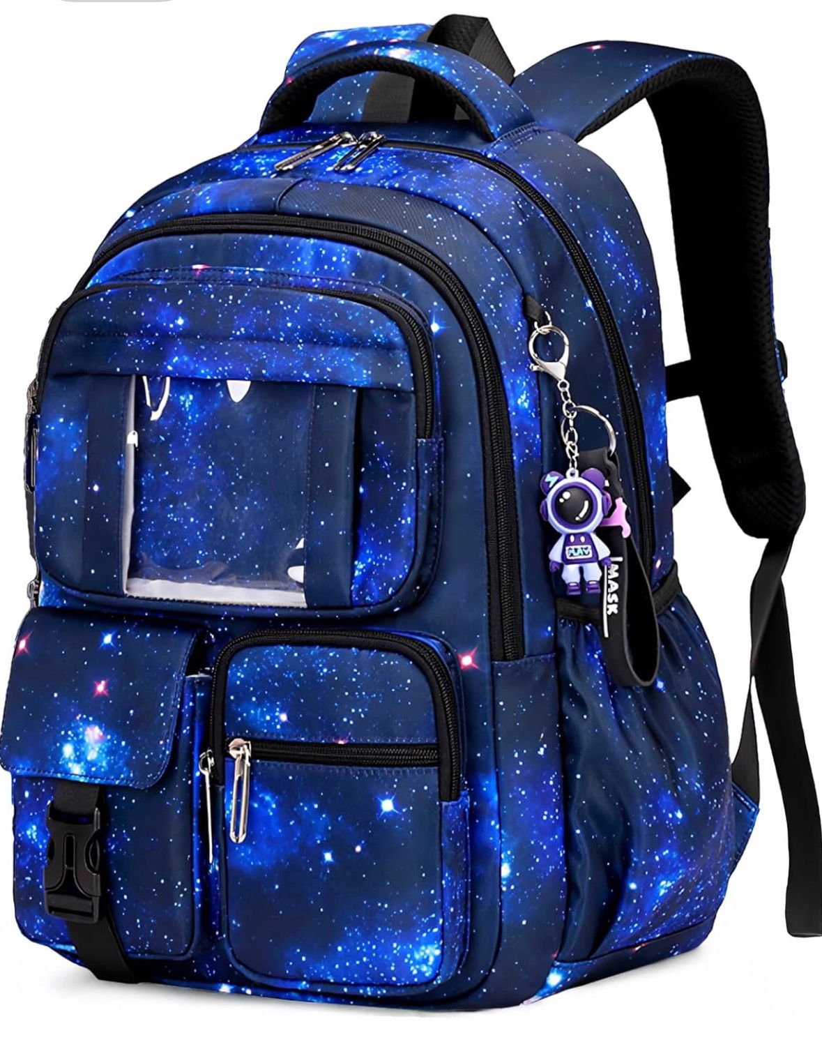 Schulrucksack, Rucksack Schulranzen, Atmungsaktiv Weltall Design Lässig modern und cool - dunkel blau