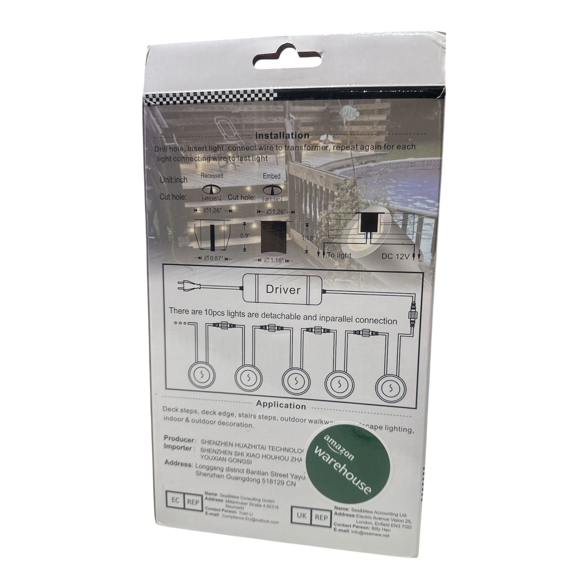 10er LED Bodeneinbaustrahler Warmweiß 0,6W – IP67 Wasserdichte Terrassenbeleuchtung für Außenbereiche Ø32 mm
