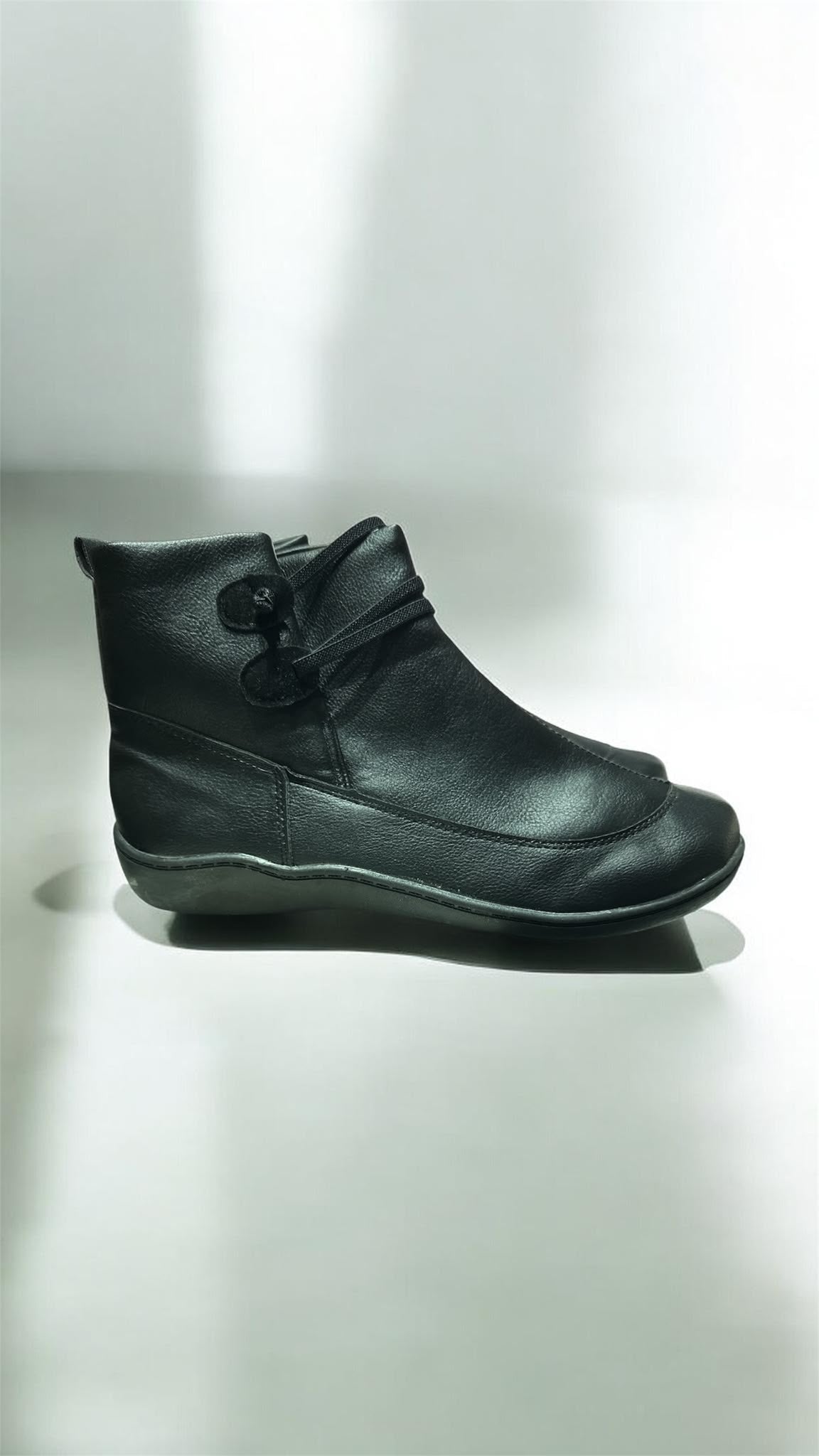Damen Schlupf-Boots – Gefüttert – Schwarz – Größe 40