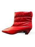 XYXYX Damenstiefel Rot – Gefüttert – Lack-/Matt-Optik – Größe 39