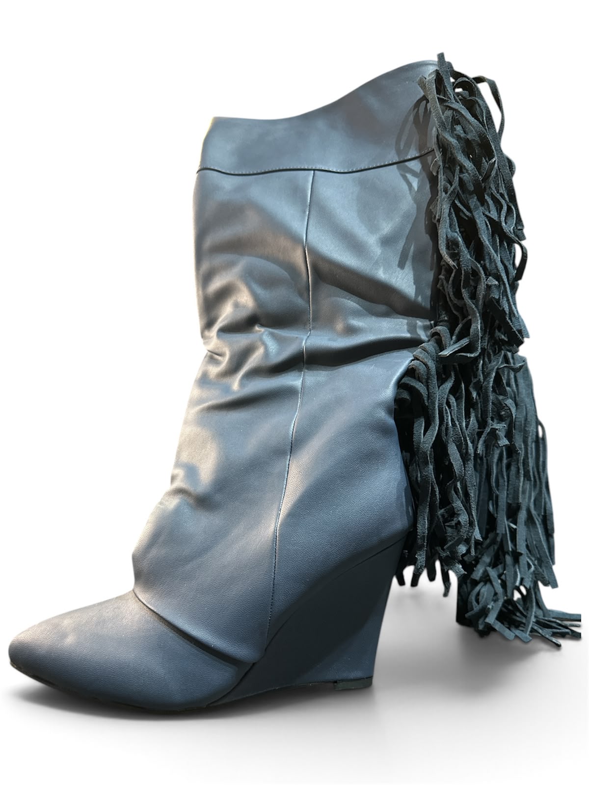 BoeBou Damenstiefel Cowboy Boots  „Royal Fringe“ Dunkelblau (NAVY) – Größe 39
