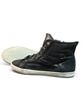 Piure Posh Boots Damen High-Top Sneaker – Schwarz Glitzer mit Flügeln | Größe 38