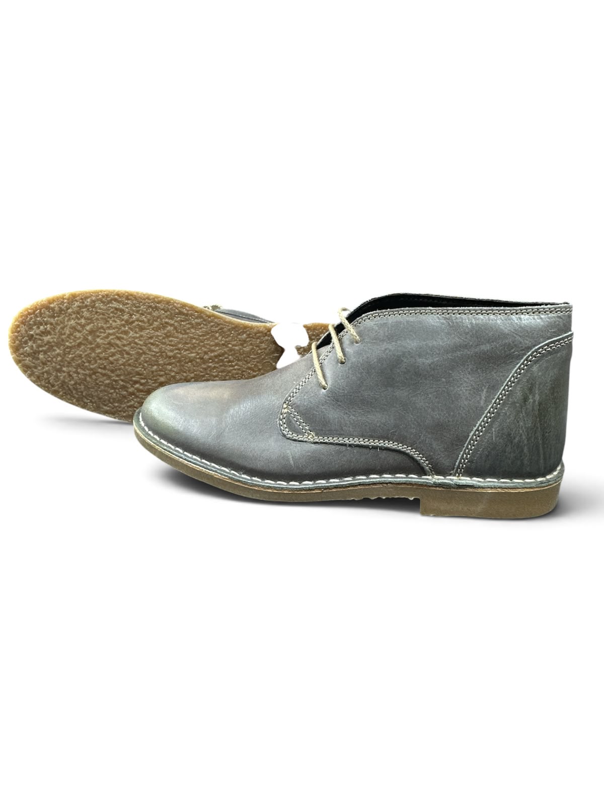 Robert Wayne Herren Leder-Boots Modell 615578 – Grau – Gr. 42 – Made in Portugal
