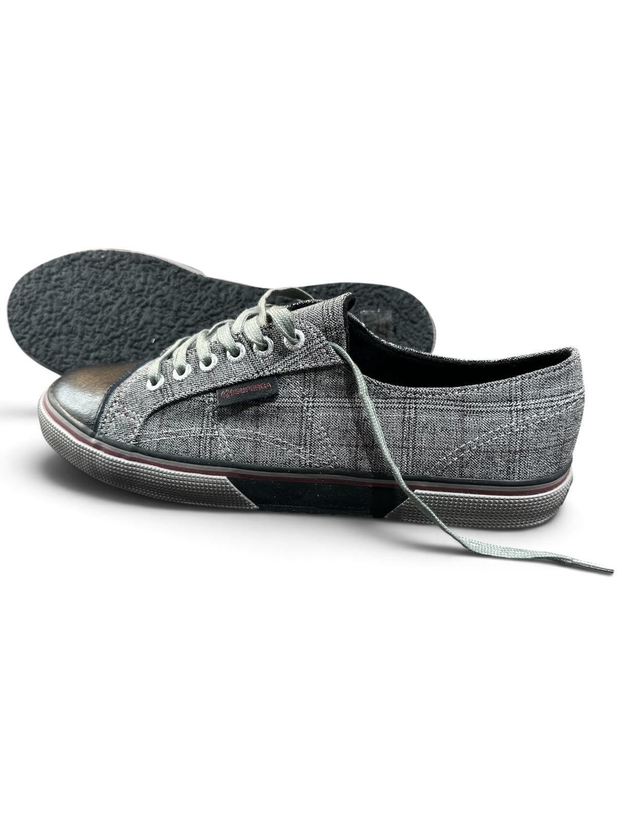Superga 2750 Fabric Galles FGLM Herren Sneaker Gr. 43 – Dunkelgrau/Bordeaux