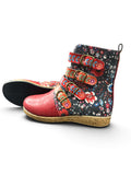 Feud London Damenstiefel FEU202300101 – Floraler Vintage-Look | Größe 36