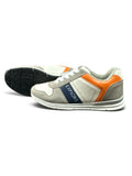 Sprox Explore Leder-Sneaker – Sportlicher Low-Top-Sneaker in Weiß, Grau & Orange | Gr. 37