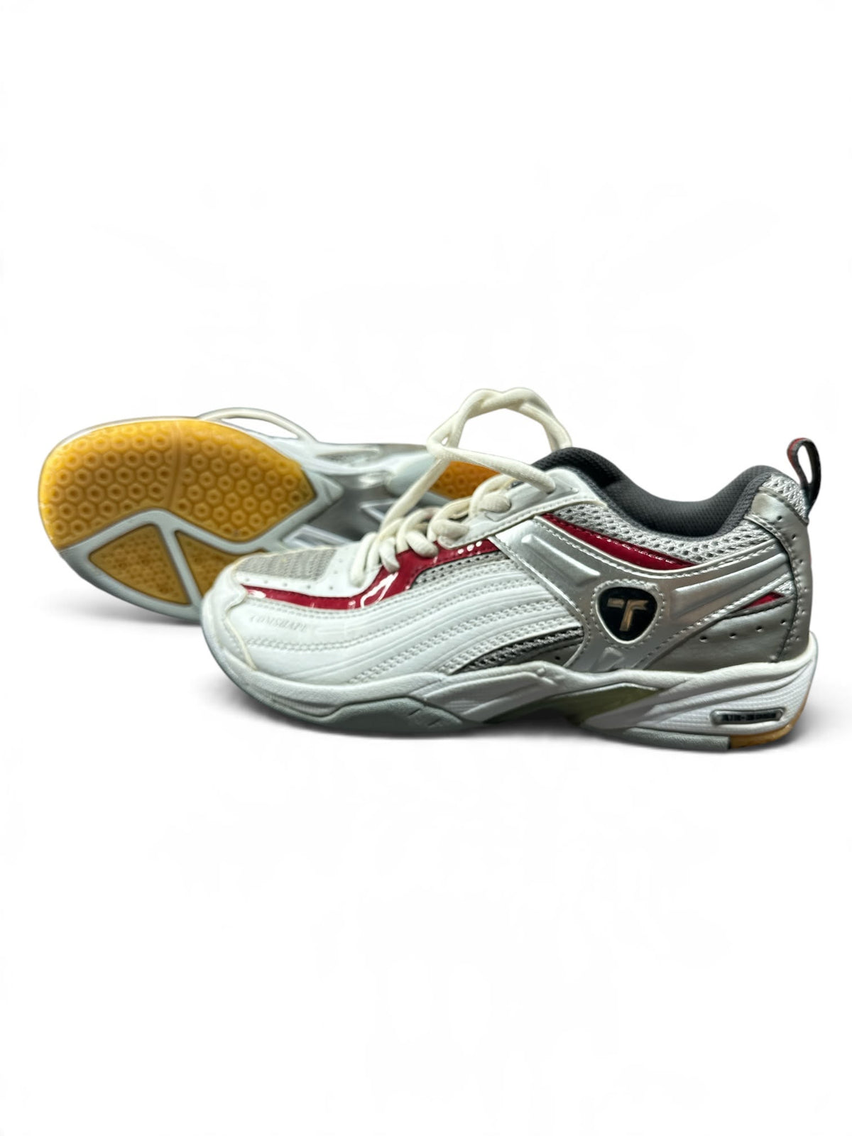 TACTIC Comshape Hallenschuhe Gr. 36 – Weiß / Silber / Rot | Tischtennis, Badminton & Indoor-Sport unisex