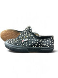 superga damen sneaker low lea horse black white größe 37