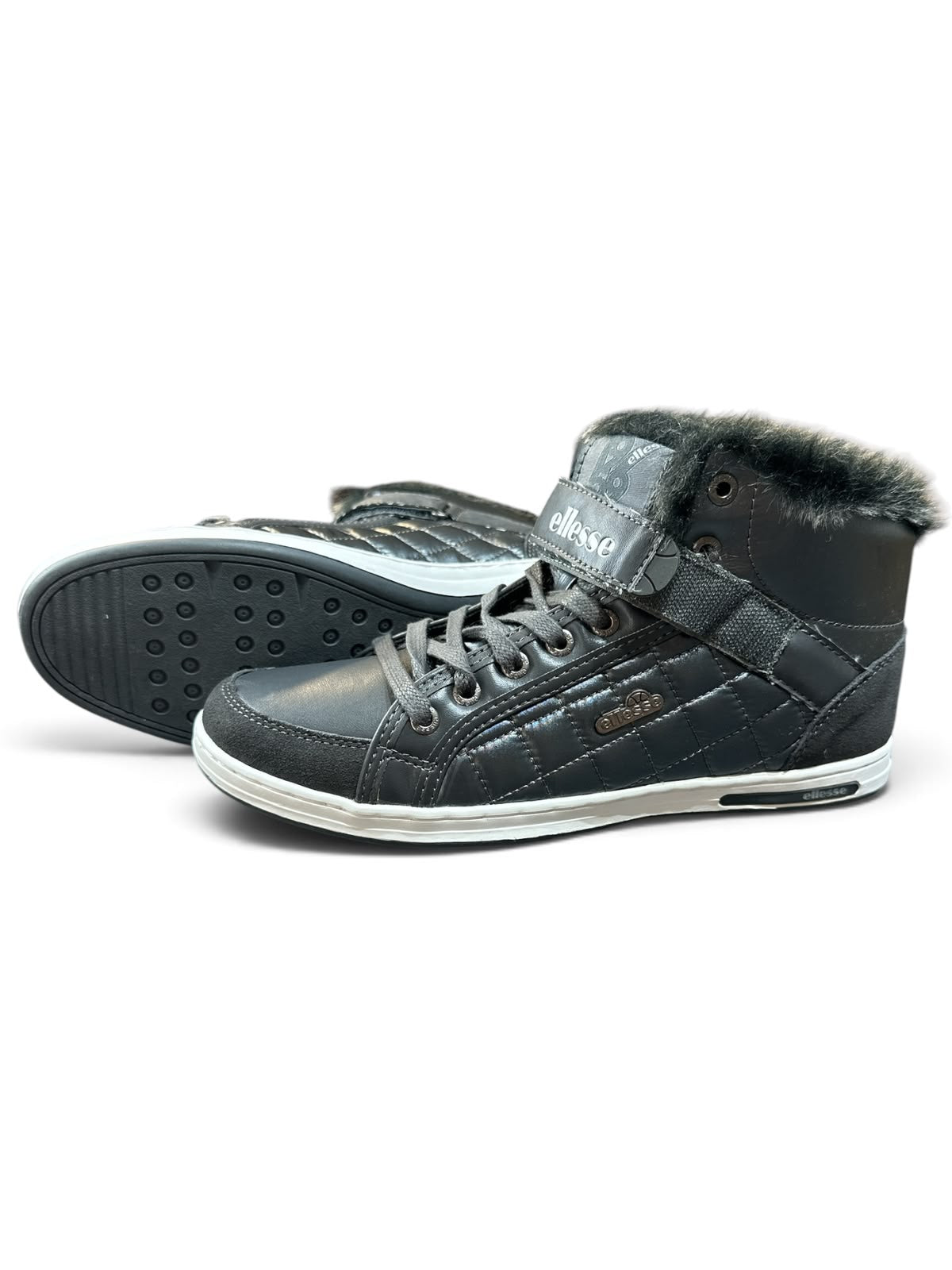 Ellesse Jemma Mid Fur Damen Winter Sneaker – Schwarz / Dunkelgrau | Größe 40