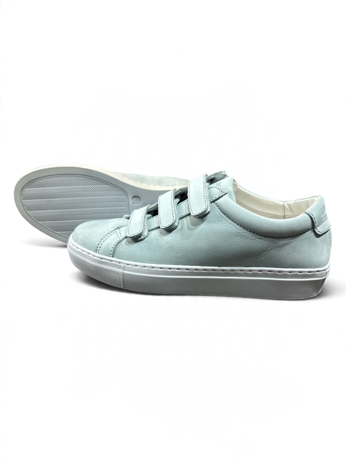 Limitatio Paris Nimes Pistache Blue Clair Damen Ledersneaker – Pastellblau / Pistazie | Größe 40
