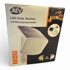 REV Mc SENSOR Solarlampe für außen, LED Strahler mit Bewegungsmelder, Aussenleuchte, 3W, 250lm, weiss