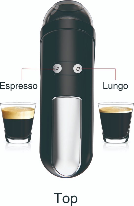 Royalty Line NES-4702 ** Kapsel-Kaffeemaschine ** Nespresso ** Druck 20bar ** Schwarz ** Für Kaffee oder Espresso **
