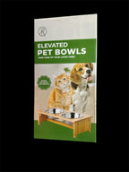 Futterstation für Hunde und Katzen *** Echtholz *** 2x Edelstahl Näpfe *** Robust