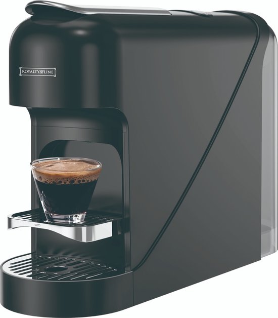 Royalty Line NES-4702 ** Kapsel-Kaffeemaschine ** Nespresso ** Druck 20bar ** Schwarz ** Für Kaffee oder Espresso **