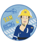 Herding Teppich, Feuerwehrmann Sam, Ø 90 cm, Oberseite aus 100% Polyamid