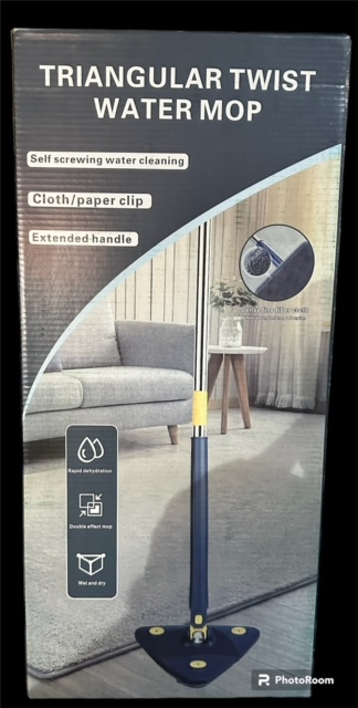 Wischmopp-Teleskop-Dreieck 360°Grad drehbarer Verstellbarer Dreiecks-Reinigungsmopp, drehbarer Verstellbarer Reinigungsmopp, Reinigungswerkzeug mit Griff