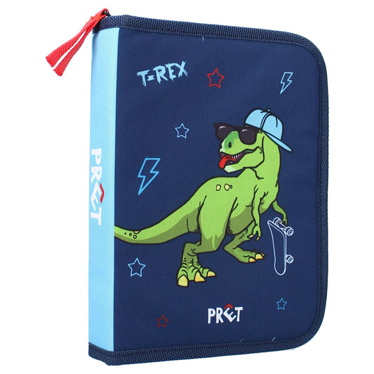 T-REX Federmappe - Stifte Etui - Schulmappe Komplett ausgestattet