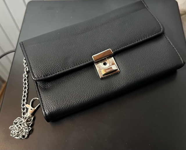 Kellner Gerldbörse / Gastro Geldbörse / Portemonnaie groß mit Kette und Seitentasche