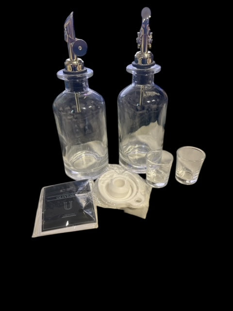 Öl- und Essigspender / Soja Spender  mit Metallausgießer für Küche oder Badezimmer als Mundwasser Spender geeignet