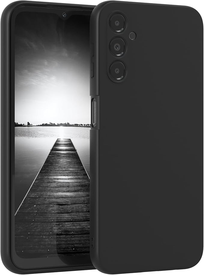 Samsung Galaxy A14 5G Hülle Silikon Case Schwarz weich stoßfeste Handyhülle Schutzhülle mit Kameraschutz Dünn Premium Schutz Cover TPU Phone Bumper in Mattschwarz