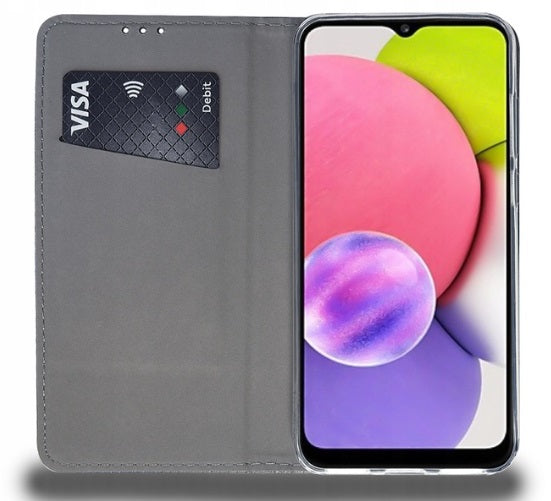 Handy Klapp Tasche für Samsung Galaxy M51 - Schutz Hülle Flip Case Etui SMART BOOK - Gold