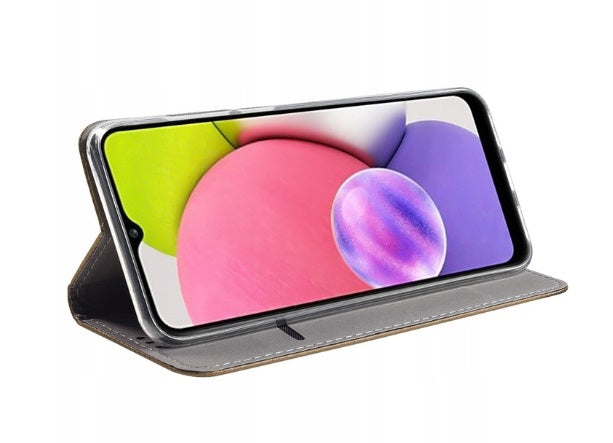 Handy Klapp Tasche für Samsung Galaxy M51 - Schutz Hülle Flip Case Etui SMART BOOK - Gold