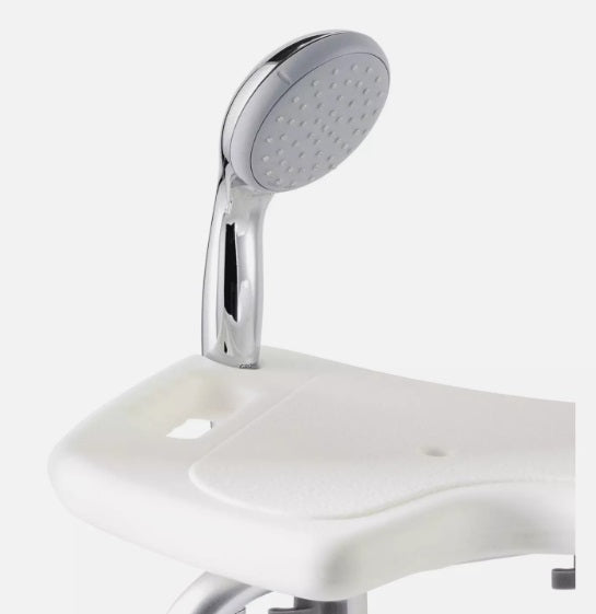 Duschhocker Orbisana m. Hygieneaussparung Alu höhenverstellbar bis 120 kg